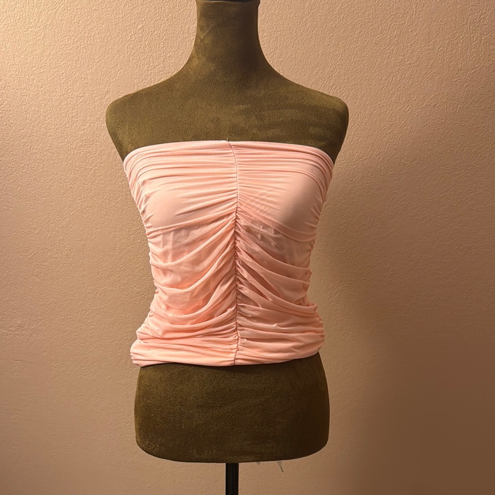 Oh Polly light Pink Crop Top with Chic Design